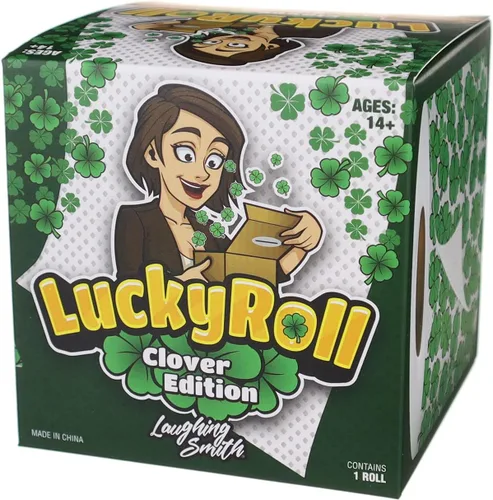 Laughing Smith Papel higiénico novedoso – Lucky Roll de papel higiénico de trébol de cuatro hojas, regalo divertido del día de San Patricio para
