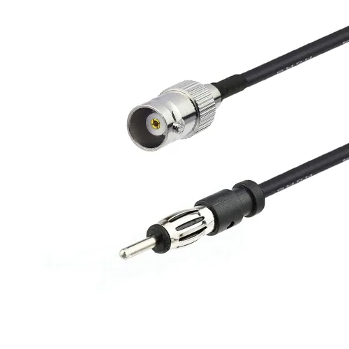 BNC hembra a AM/FM macho adaptador RG174 cable coaxial de 12 pulgadas de coleta puente RF cable coaxial para antena de radio