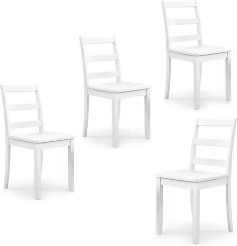Miniatura 13 de ERGOMASTER Juego de 4 sillas de comedor de madera, sillas de cocina de madera sin brazos con respaldo, sillas laterales de restaurante para estudio