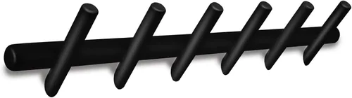 Miniatura 7 de KYSMOTIC Perchero de Pared Moderno de Madera - Montado en la Pared - Negro con 4 Ganchos de Madera - Para Colgar Ropa, Batas, Toallas, Sombreros