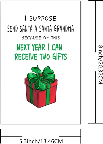 Miniatura 5 de Joycard Tarjetas de Navidad divertidas y humorísticas, tarjetas de felicitación de Año Nuevo, tarjeta de felicitación de Navidad para novio, novia
