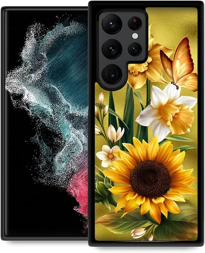 Miniatura 23 de ZHEGAILIAN Funda compatible con Samsung Galaxy S22 Ultra, diseño de patrón de policarbonato duro, antideslizante, absorción de golpes, funda Cerebro