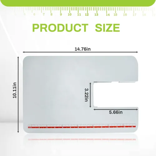 Miniatura 3 de Mesa de extensión para máquinas de coser de alta resistencia 4411, 4423, 4432, 4452, 5511, 5523, 5532, 6335, amplía el espacio de trabajo con pierna