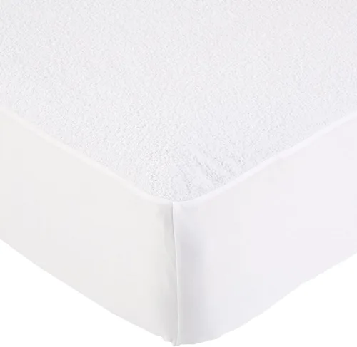 Miniatura 3 de Amazon Basics Protector de colchón impermeable de 18 pulgadas, tamaño individual, transpirable, lavable a máquina, color blanco