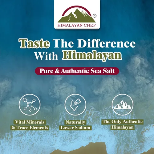 Miniatura 3 de Himalayan Chef Sal marina, granos gruesos, bolsa resellable de 48 onzas – Sal totalmente natural y cosechada a mano sin refinar, sin gluten, sal