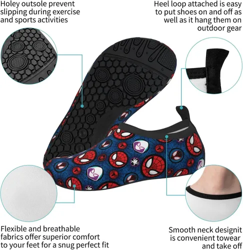 Miniatura 6 de Zapatos acuáticos favoritos de superhéroes para niños, antideslizantes, de secado rápido, zapatos acuáticos para deportes al aire libre, playa