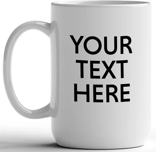 Miniatura 16 de GotPrint Tazas personalizadas con texto, taza personalizada con mensaje, regalo personalizado, diseño de doble cara, taza de café única, borde Negro