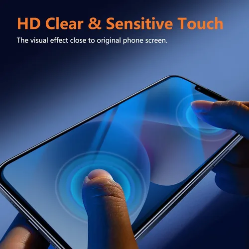 Miniatura 9 de Fotbor Protector de pantalla compatible con iPhone 14 Pro, protector de pantalla de privacidad de luz azul con protector de lente de cámara