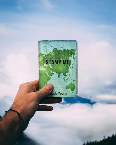 Miniatura 34 de Wanderlust - Soporte para pasaporte de cuero para mujer
