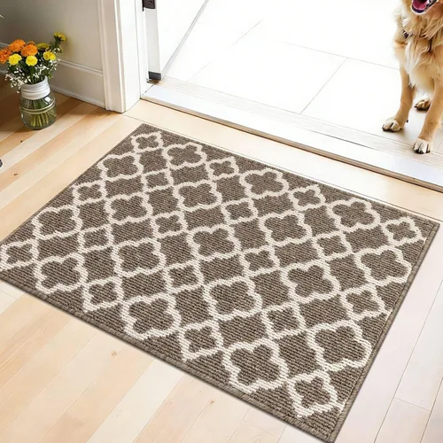 Miniatura 18 de U'Artlines Alfombra de pasillo larga para pasillo de 2 x 8 pies, antideslizante, alfombra de piso de cocina, patrón geométrico beige, lavable a