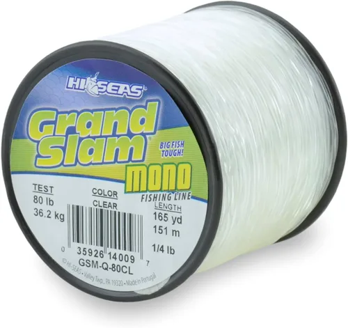 Miniatura 16 de HI-SEAS Línea de pesca de monofilamento Grand Slam - Fuerte y resistente a la abrasión en transparente, rosa, verde, azul humo, amarillo Azul ahumado