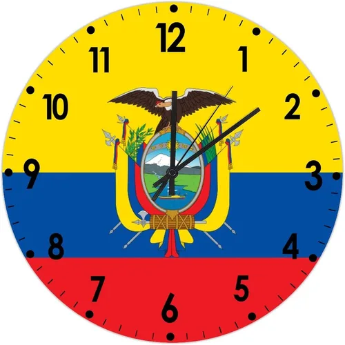 Miniatura 259 de Cheyan Reloj de pared con bandera de Canadá de 12 pulgadas, silencioso, sin tictac, de PVC, funciona con pilas, reloj redondo decorativo, regalo