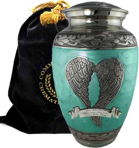 Miniatura 13 de Urna de cremación de ángel azul para cenizas hombre adulto – Urnas de cremación personalizadas para cenizas humanas, urnas decorativas para hombre