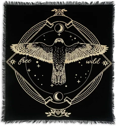 Miniatura 19 de Indian Consigners Paño de altar celta pentagrama brujería Alter Tarot Spread Top Cloth Wiccan Square Spiritual 18 por 18 Sagrado
