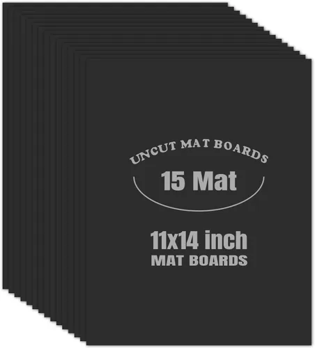 Miniatura 9 de Tableros para fotos sin cortar de 5 x 7, color negro, paquete de 15 Tableros de respaldo mate ideales para marcos, impresiones, obras de arte
