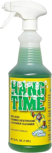 Hang Time - Limpiador espumoso para baño, listo para usar, resistencia industrial para baños, vestuarios/duchas, fácil y seguro de usar,
