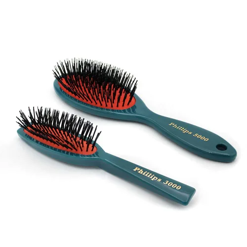 Miniatura 3 de Phillips Brush Paquete combinado de cepillos de pelo de 3000 + 5000 cojines, tamaño monedero + cepillos de tamaño completo, color verde azulado