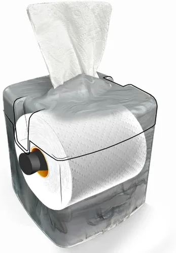Tissuecaddy Life Hack - Dispensador de papel higiénico, alternativa ahorradora de dinero a la caja de pañuelos y soporte para caja de pañuelos |