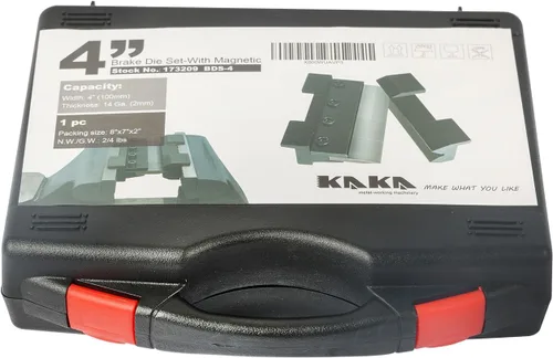 Miniatura 9 de KAKA INDUSTRIAL BDS-4, Juego de matrices de freno de tornillo de chapa de 4 pulgadas, montaje de tornillo de banco magnético