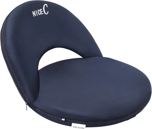Nice C Asientos de estadio, sillas de grada, cojín impermeable reclinable de 10 posiciones, ultraligero, plegable, acolchado extra grueso, con