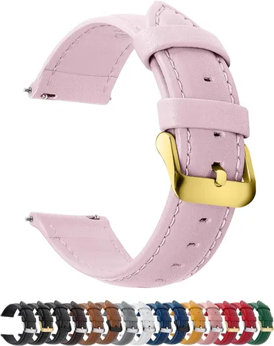 Miniatura 11 de Fullmosa Correa de reloj de piel de liberación rápida para hombres y mujeres, correas de repuesto de ancho 0.472 in, 0.551 in, 0.630 in, 0.709 in