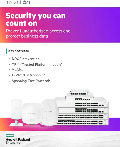 Miniatura 5 de Switch HPE Networking Instant On Serie 1830 de 8 puertos Gb Smart-Managed Layer 2 Ethernet con PoE 8X 1G 4X CL4 PoE (65 W) Sin ventilador