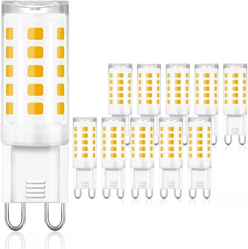 Miniatura 8 de Winshine - Bombilla LED G9 de 3000 K blanco cálido, bombilla T4 G9 de 4 W (equivalente a bombilla halógena de 40 W), bombilla T4 G9 de doble clavija