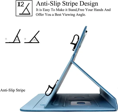 Miniatura 4 de Universal 10 10.1 pulgadas Android Tablet Case para iPad, Multi-Ángulo Visualización Stand Case, Premium PU cuero Folio funda protectora para iPad