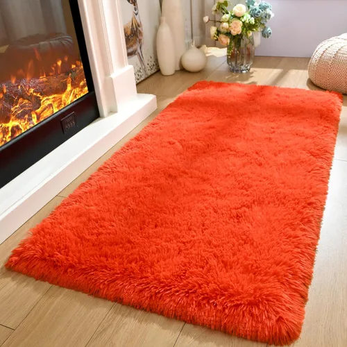 Miniatura 175 de Merelax Alfombra Moderna Suave y Esponjosa Shaggy para Dormitorio Sala de Estar Decoración de Sillas Pequeñas Alfombras Tapetes para Pies Piso, Verde