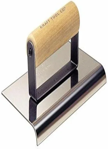 Miniatura 3 de Kraft Herramienta 1/4-inch Radius 3/8-Inch Lip acero inoxidable Cemento Hormigón Con Mango De Madera