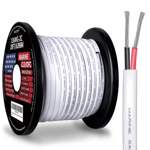 Miniatura 2 de Cable marino dúplex de calibre 12, cable de cobre estañado para barco, 20 pies, 12 AWG, estándar de EE. UU., OFC, alambre de cobre libre de oxígeno