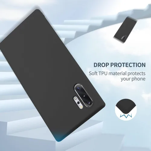 Miniatura 2 de Funda para Galaxy Note 10 Plus, silicona líquida, delgada, suave, TPU, protección de cuerpo completo, a prueba de golpes, para Galaxy Note 10 Plus