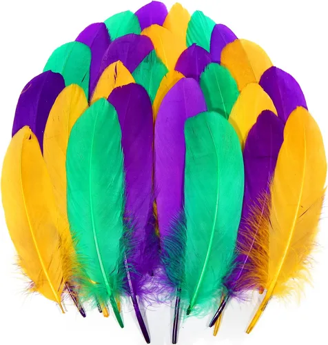 Miniatura 16 de THARAHT 120 plumas de ganso azul aguamarina naturales a granel de 6-8 pulgadas 5.9-7.9 in para manualidades, bricolaje, cosplay, boda, fiesta