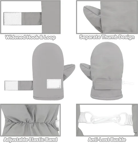 Miniatura 33 de QikQik Guantes de invierno impermeables para niños pequeños - Guantes de nieve para bebés