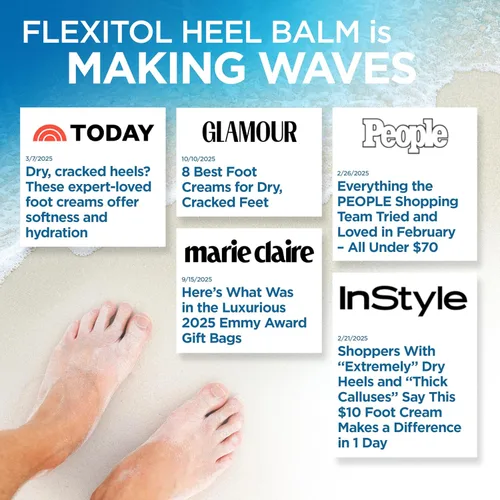Miniatura 7 de Flexitol Bálsamo para el talón, rica crema hidratante y exfoliante para pies, versión original, 4 onzas