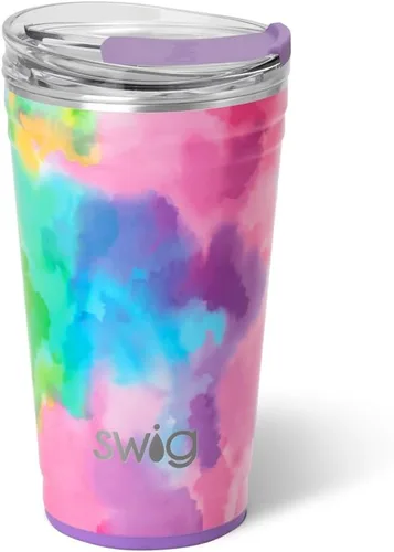 Miniatura 52 de Swig Life - Vaso de 22 oz con aislamiento térmico, vaso de café con tapa, apto para portavasos, apto para lavavajillas, acero inoxidable, taza