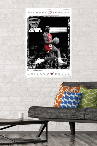 Miniatura 2 de Trends International Michael Jordan - Póster de pared Dunk, 22.375 x 34 pulgadas, versión sin marco