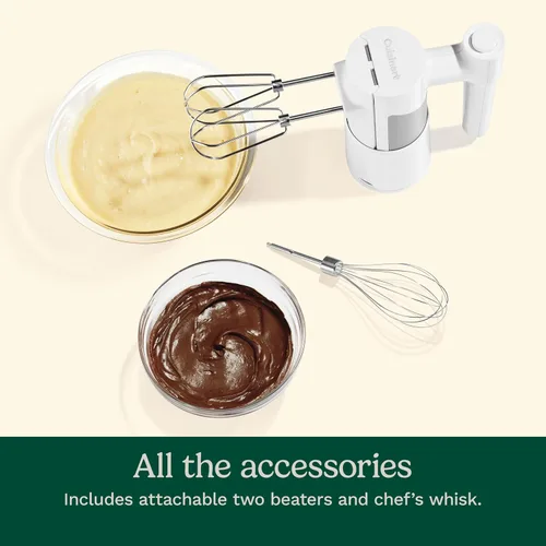 Miniatura 6 de Cuisinart Batidora de mano de 5 velocidades, HM-150, color blanco