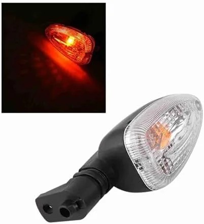Miniatura 4 de Terisass Luces de giro 1 par motocicleta indicadores lente 12V plástico dirección indicador lámpara con para F650GS 2008-2009 F800GS F800R 2007-2008