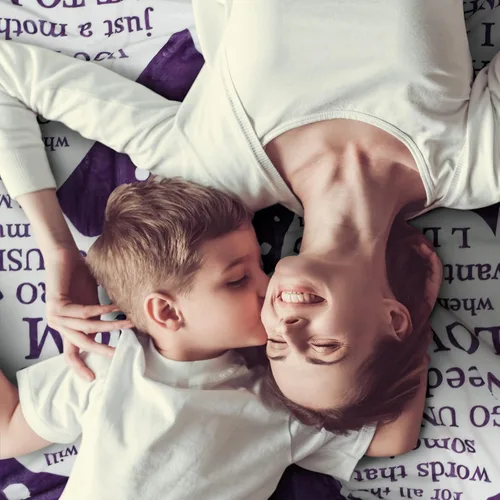 Miniatura 2 de Regalos para mamá, manta con texto en inglés "I Love You Mom", cumpleaños, Navidad, Día de la Madre, San Valentín, regalo para madre, regalos