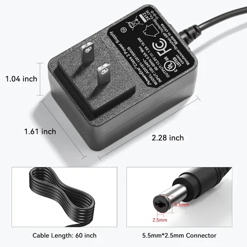 Miniatura 6 de Makartt Adaptador de Cargador de Energía Original para Lima de Uñas Nouvella, Suministro de Batería 12V 1.5A AC-DC para Lima Eléctrica Recargable