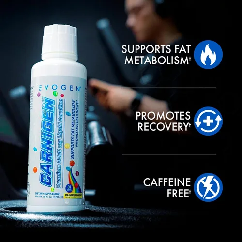 Miniatura 2 de Evogen Carnigen Premium L Carnitine Liquid – Suplemento L Carnitina 3000 Suplemento de carnitina L para el metabolismo y recuperación de la grasa