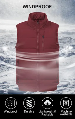Miniatura 3 de Chrisuno Chaleco de esquí ligero de invierno para hombre