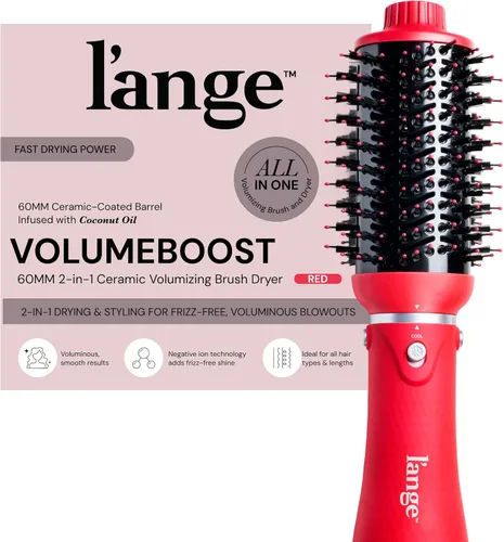 Miniatura 8 de L'ANGE HAIR VolumeBoost 60mm 2-en-1 Cepillo Secador Voluminizador Cerámico Secado Rápido y Estilo para Peinados Voluminosos Sin Frizz Barril