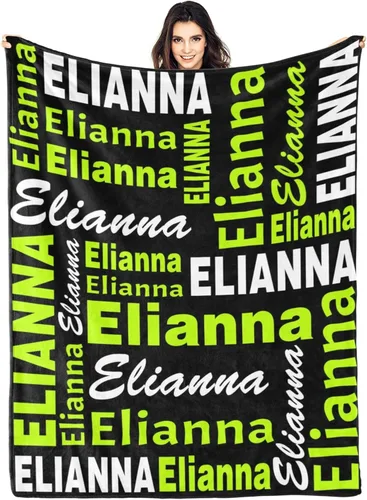 Miniatura 35 de Manta personalizada con nombre, manta personalizada con nombre, manta personalizada para adultos, niños y bebés, manta personalizada con monograma