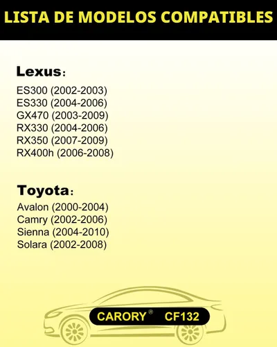 Miniatura 3 de Filtro de aire de cabina con carbón activado para Toyota Camry (2002-2006), Sienna (2004-2010), Avalon (2000-2004), Lexus RX350 (2007-2009), ES330