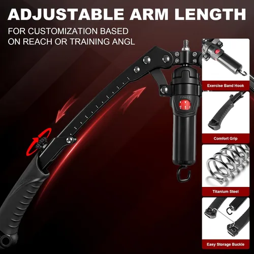 Miniatura 6 de Entrenador de brazo Twister de entrenamiento, equipo de entrenamiento de pecho de potencia hidráulica 3 en 1 con ruedas de rodillo abdominal