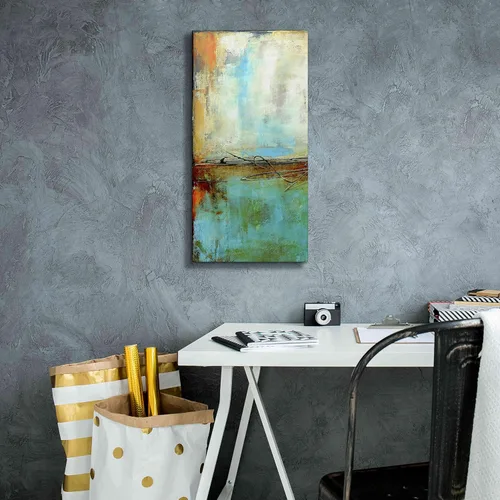 Miniatura 4 de Epic Graffiti Arte de pared en lienzo Giclée 'Urban East IV' por Erin Ashley, 12 x 24 pulgadas