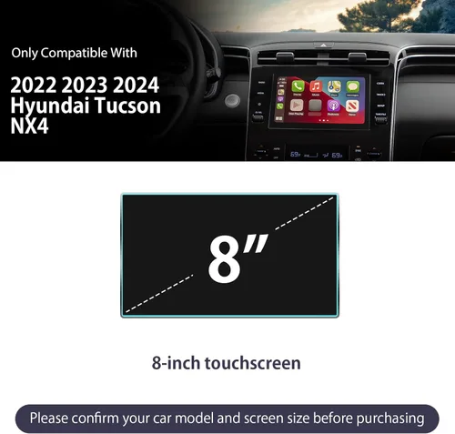 Miniatura 2 de LUWU Tucson - Protector de pantalla para Hyundai Tucson 2022 2023 2024 (SE/SEL/azul) 8 pulgadas 2024 Hyundai Tucson Accesorios 2024 Tucson pantalla