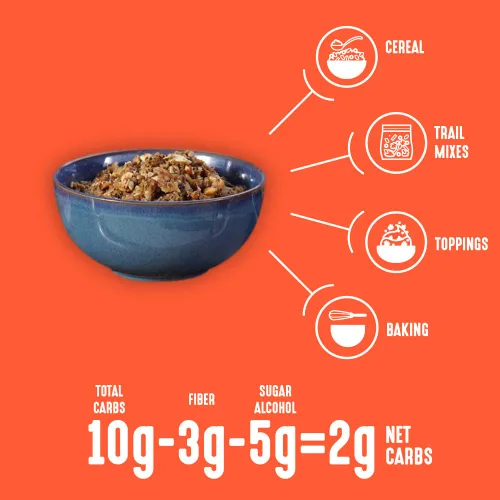 Miniatura 5 de Lakanto Berry Crunch Granola - Delicioso Snack, Cereal para Desayuno Rápido, Apto para Keto, Edulcorante de Fruta del Monje, Sin Azúcar Añadida